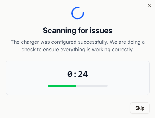 Scanning charger for issues