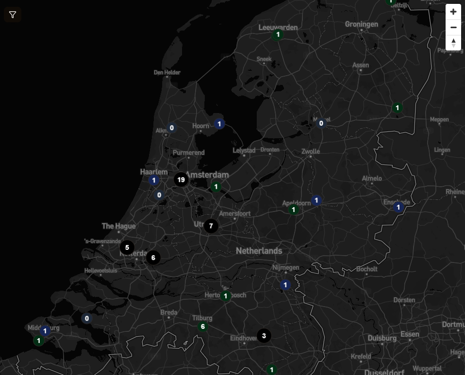 Plugchoice Web Portal dashboard with map