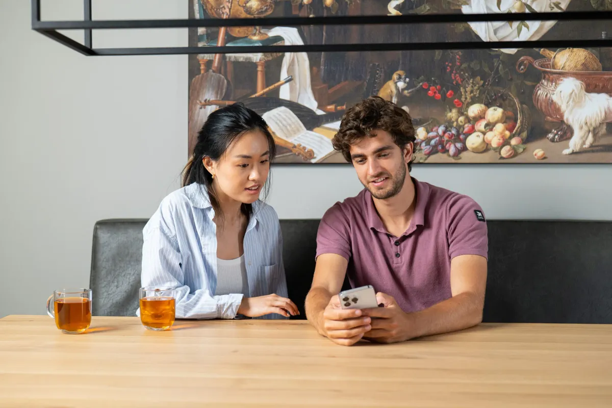 Installer configuring an EV charger