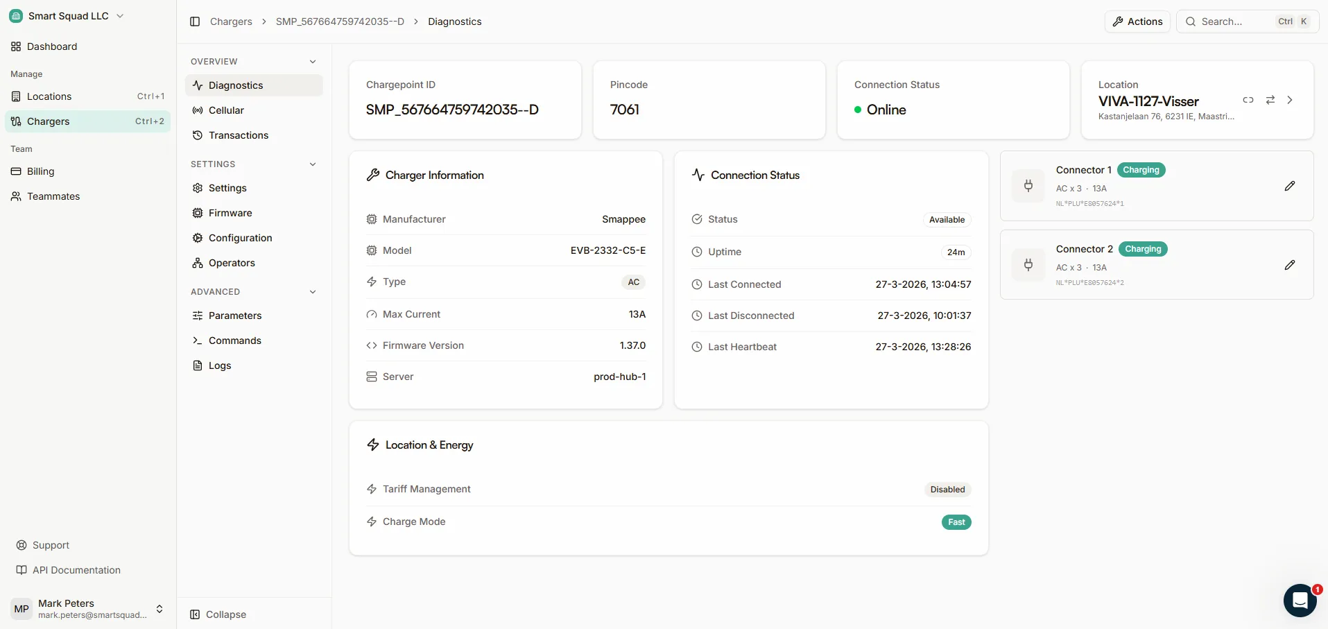 Plugchoice web portal interface