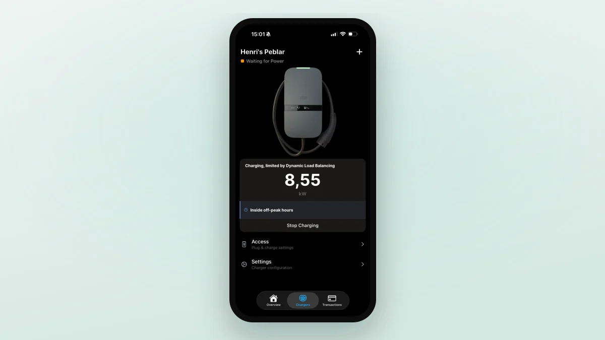 Peblar ajoute Plugchoice comme opérateur dans son interface web
