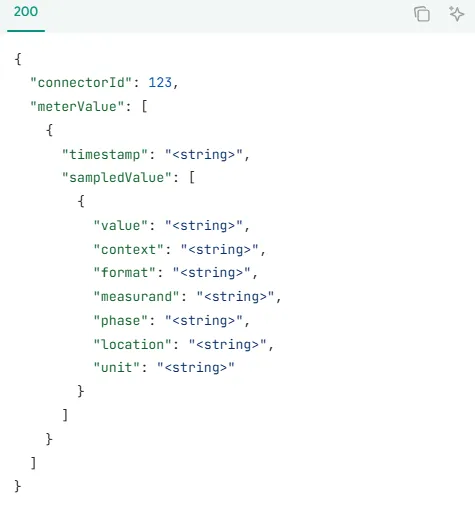 API reference: get latest meter value